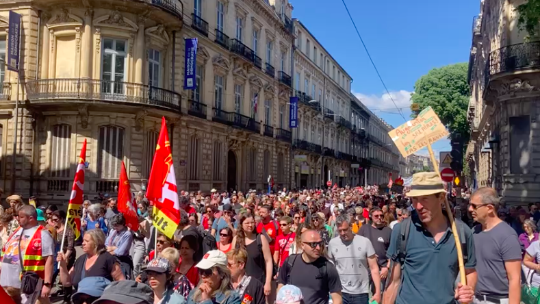 1er mai à Montpellier : 18 000 personnes manifestent contre Macron et la réforme des retraites