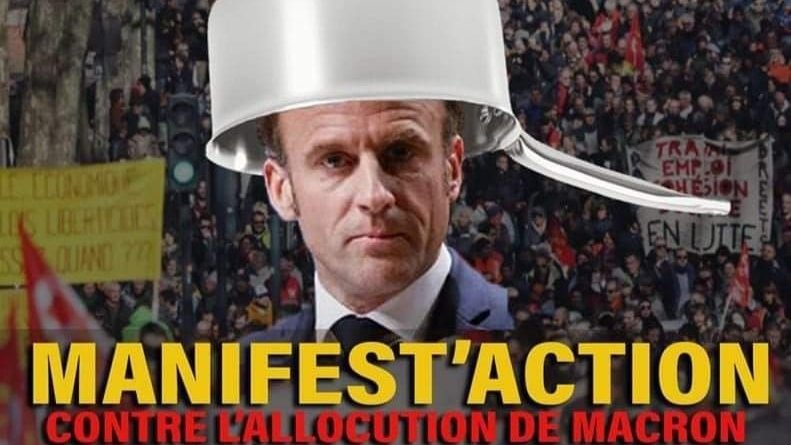 Des casseroles face à l'allocution de Macron : les appels se multiplient, soyons nombreux ce soir !