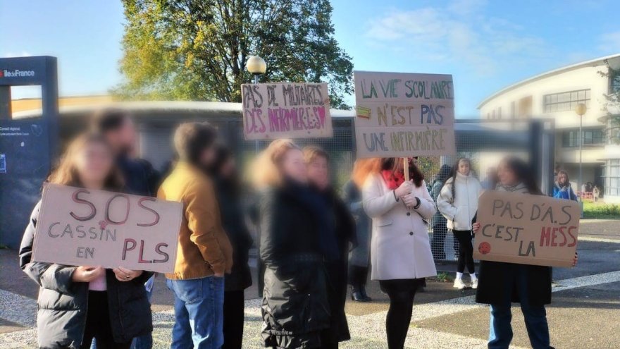Grève au lycée Cassin de Gonesse : « une infirmière à mi-temps pour 1700 élèves, c'est impossible ! »