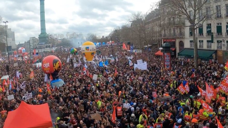 800 000 manifestants à Paris. Ce jeudi 23 mars, la mobilisation est historique !