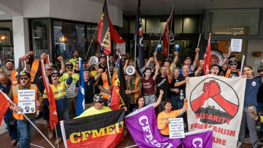 Retraites : des travailleurs du BTP australiens en solidarité avec la mobilisation en France !